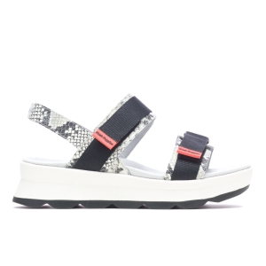 Hush Puppies Andi Slingback Sandalen Schlangenoptik Schwarz | STKLWAQ-13