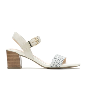 Hush Puppies Leila Quarter Riemen Hohe Schuhe Weiß Leopard | EOBUDGJ-27